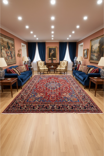 Mashad - Hand-Knotted Wool Rug - 398x295 cms