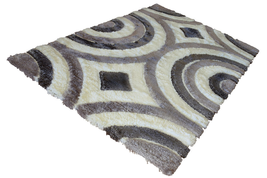 Super Shaggy Abstract Rug - 104 Beige