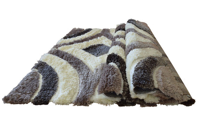 Super Shaggy Abstract Rug - 104 Beige