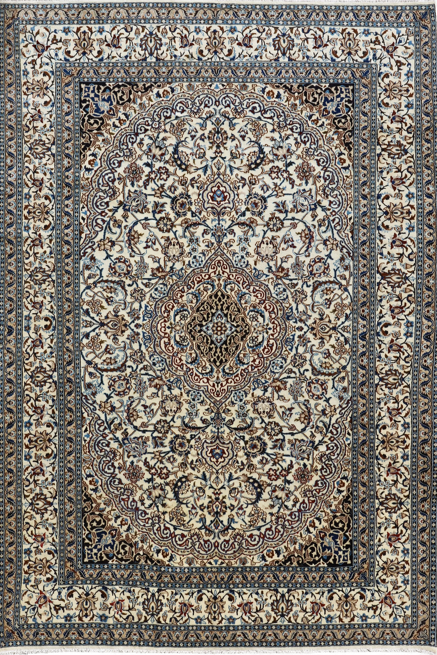 Nain Persian Hand Knotted Wool Rug - 348x240cm