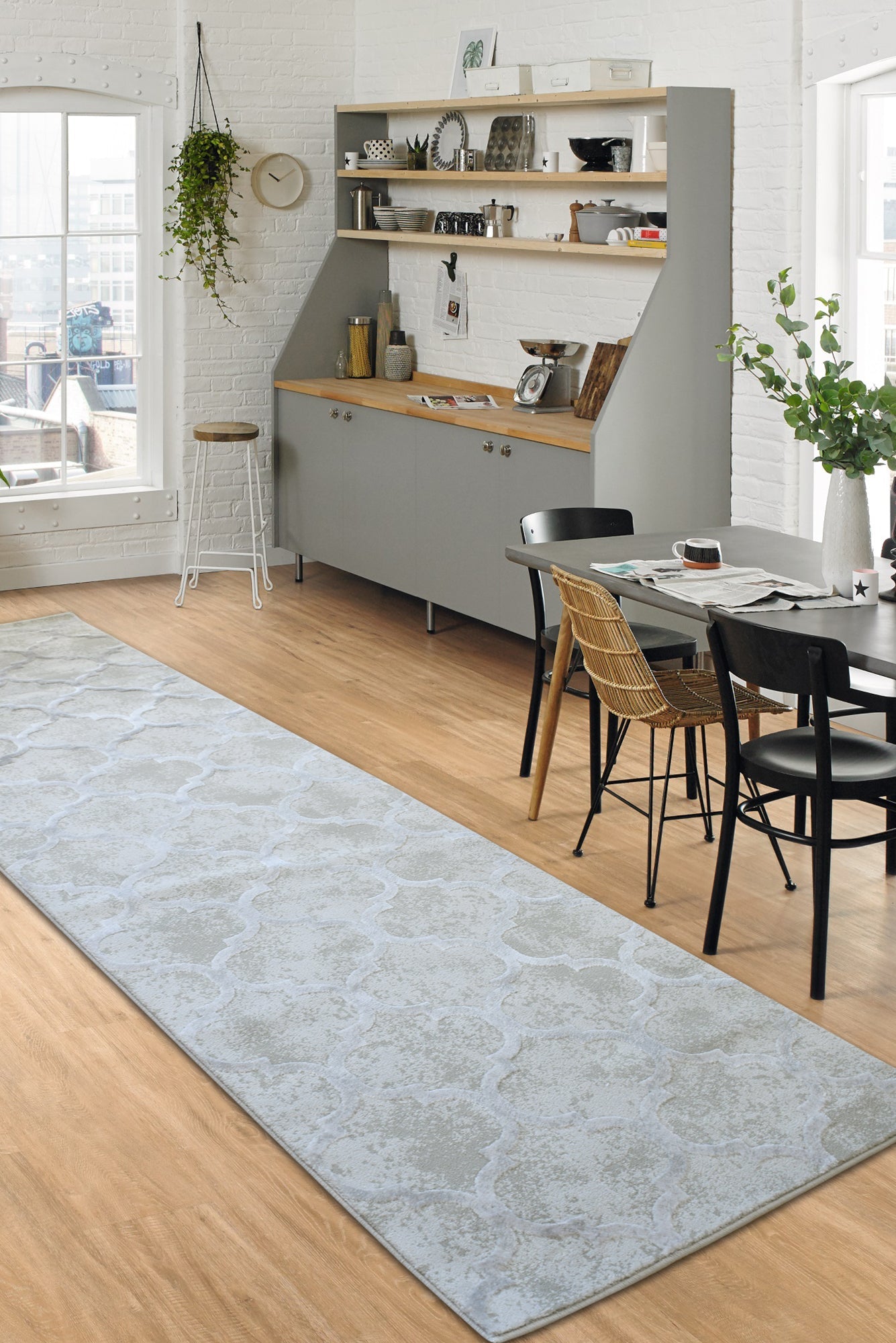 Loft Trellis Rug - 101 Grey