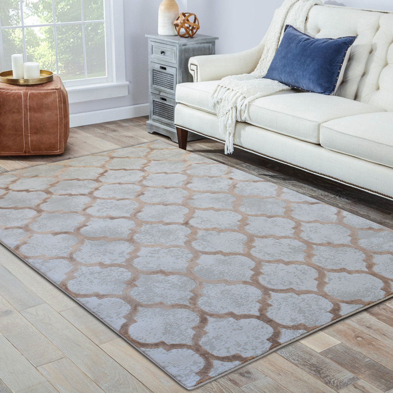 Loft Trellis Rug - 105 Rust