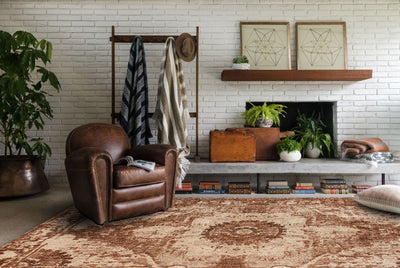 Madelaine Contemporary Abstract Rug - 130 Brown