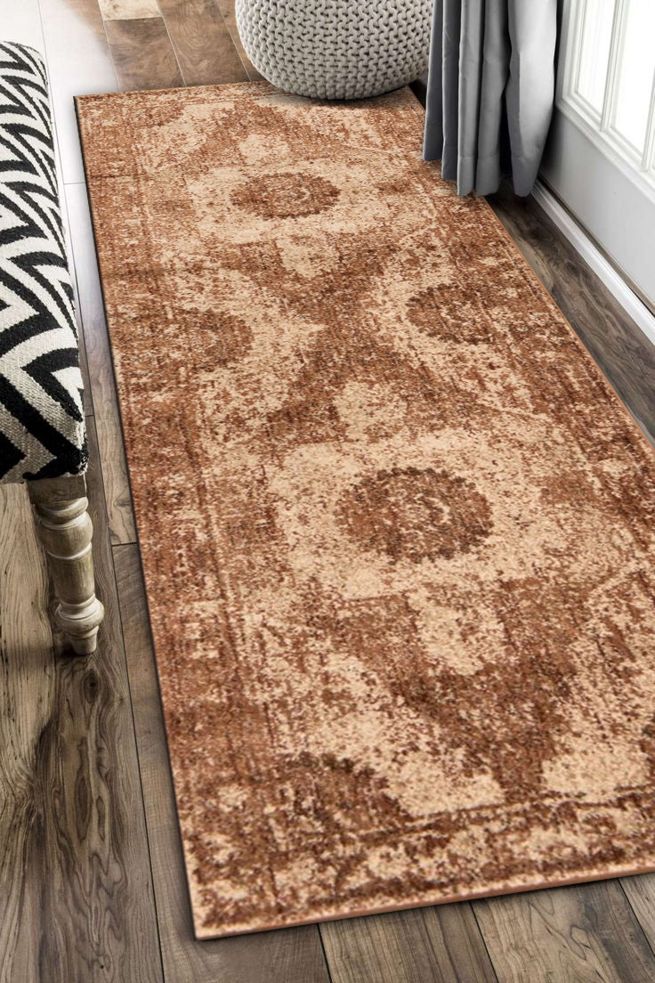 Madelaine Contemporary Abstract Rug - 130 Brown