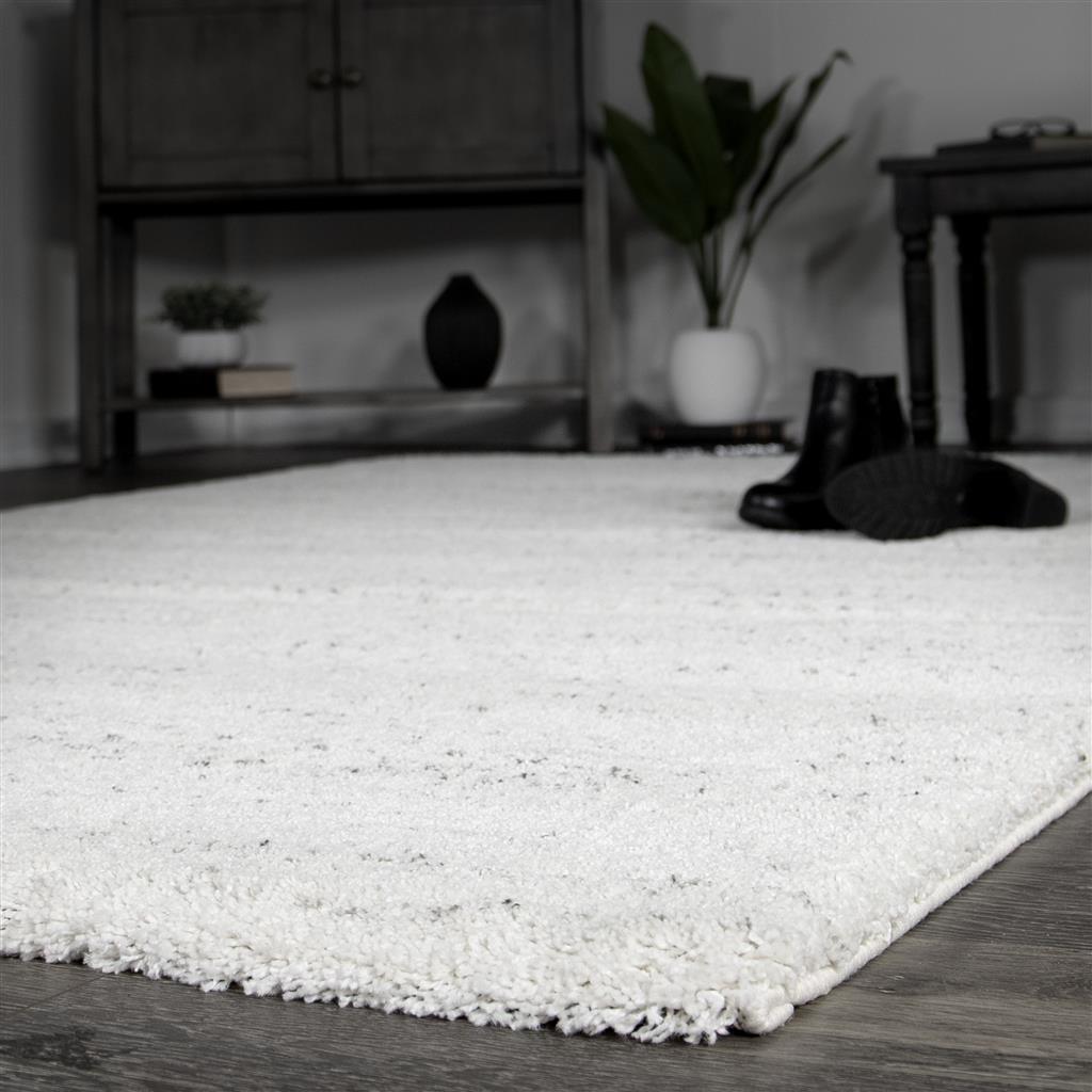 Palace Plain Shaggy Rug - 107 White