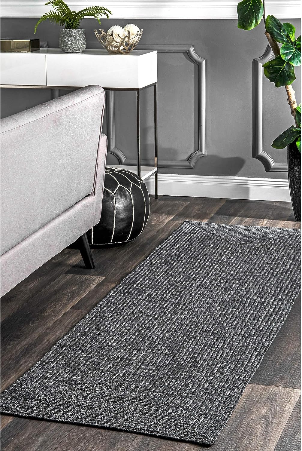 San Paulo Flatweave Rug - 102 Charcoal