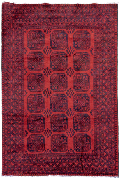 Aghche - Afghani Hand Knotted 100% Wool Rug 102 - 300x200cm