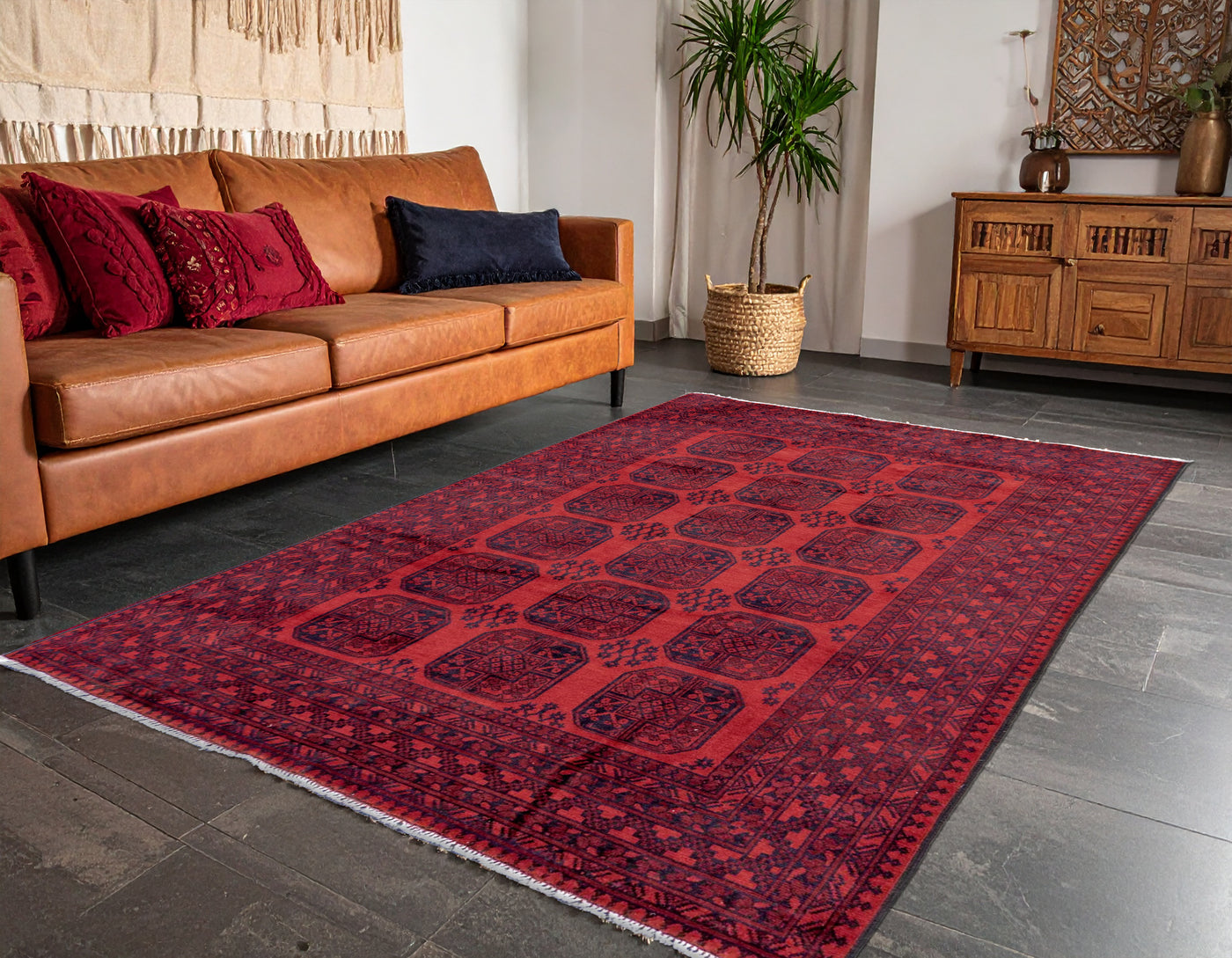 Aghche - Afghani Hand Knotted 100% Wool Rug 102 - 300x200cm