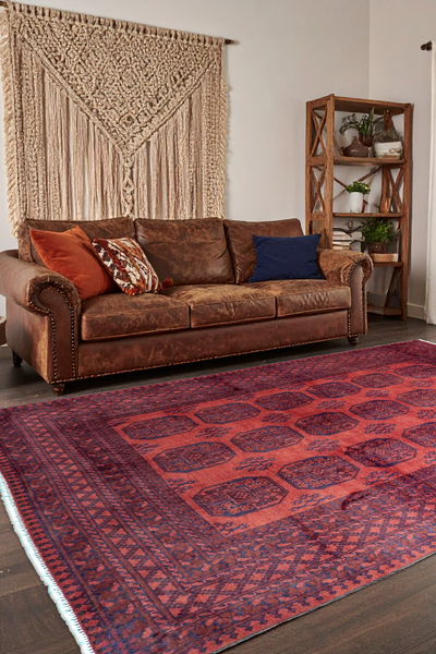 Aghche - Afghani Hand Knotted 100% Wool Rug 104 - 300x200cm