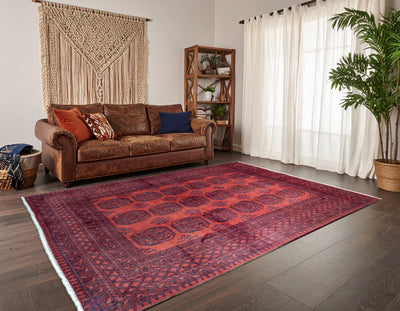 Aghche - Afghani Hand Knotted 100% Wool Rug 104 - 300x200cm