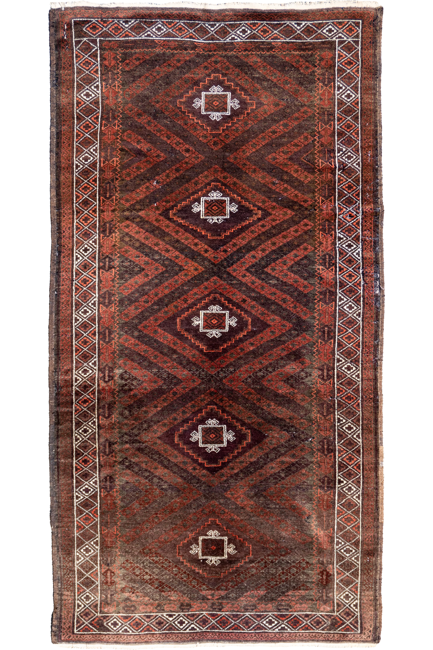 Baluch Hand Knotted 100% Wool Rug 250x130cm