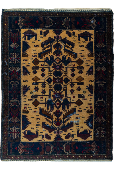Fine Baluch - Afghani Hand Knotted Wool Rug 125x80cm - 101