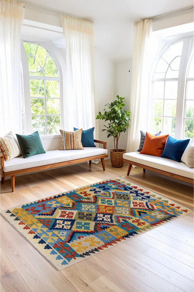 Kilim Waziri - Afghan Handknotted - 151x101 cm