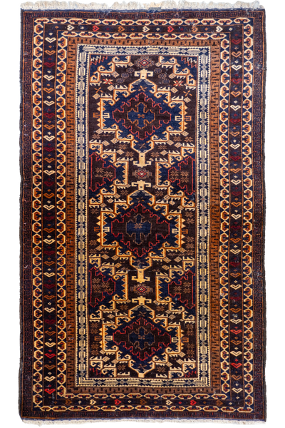 Fine Baluch Hand Knotted  Wool Rug 180x105cm