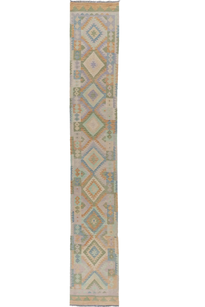Kilim Zari 493x79cm Afghan Hand Knotted Hallway Runner