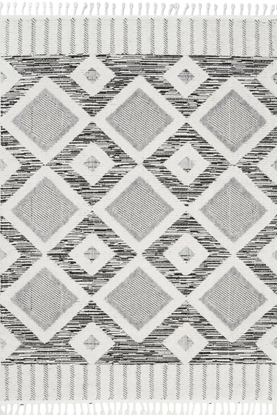 Amsterdam Fringed Rug - 107 Grey