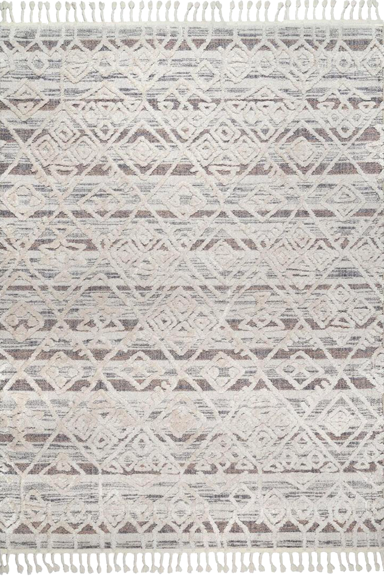 Amsterdam Fringed Rug - 112 Grey