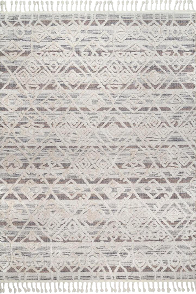 Amsterdam Fringed Rug - 112 Grey