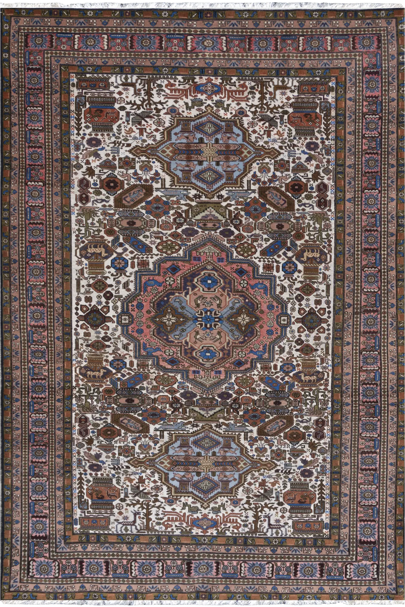 Ardebil Wool & Silk Hand Knotted Persian Rug - 265x170cm