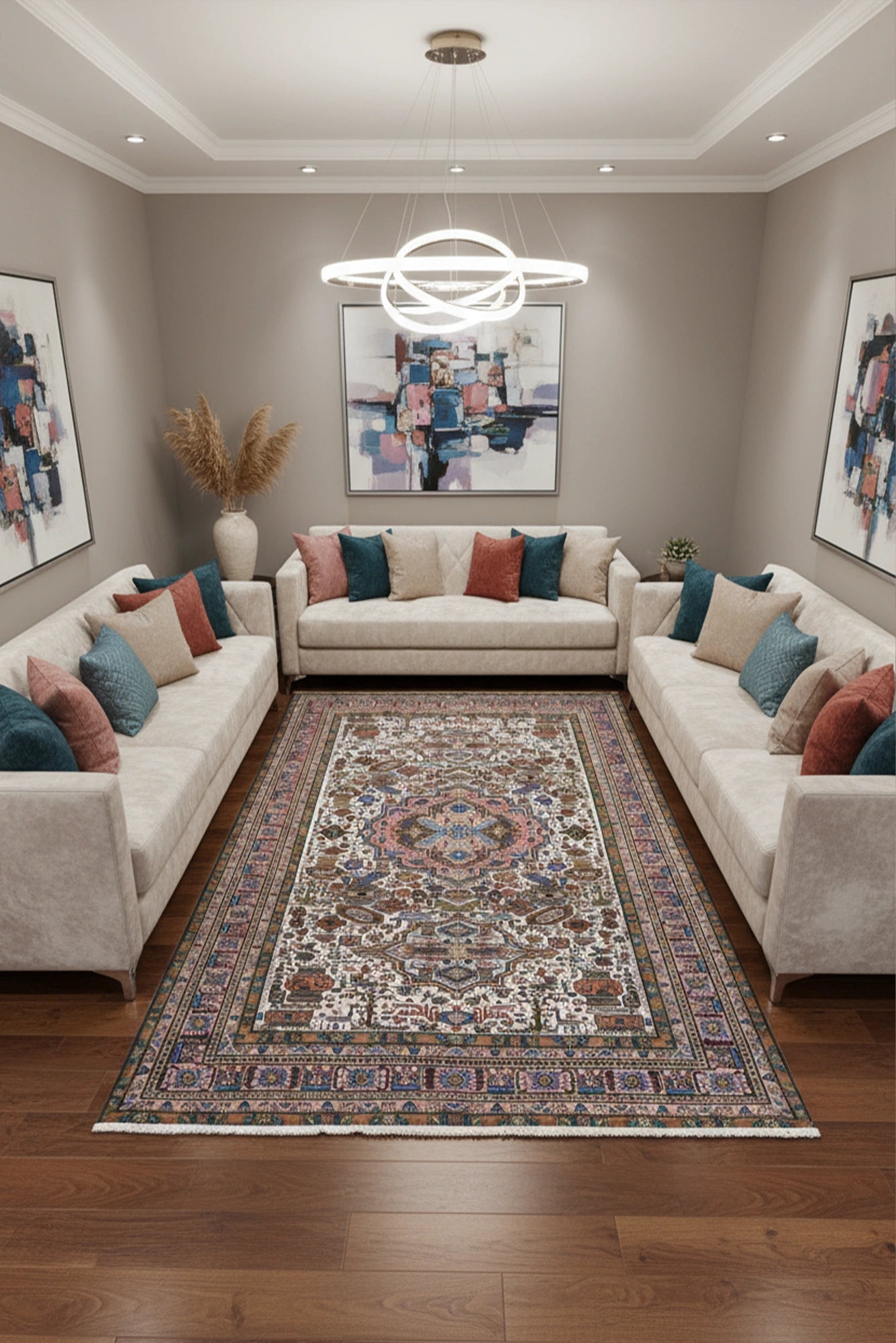 Ardebil Wool & Silk Hand Knotted Persian Rug - 265x170cm