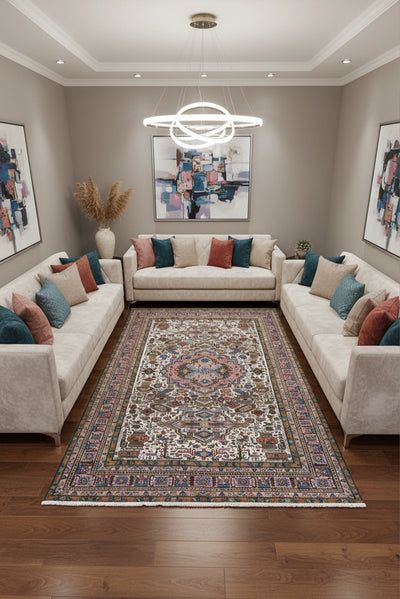 Ardebil Wool & Silk Hand Knotted Persian Rug - 265x170cm
