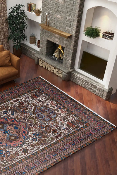 Ardebil Wool & Silk Hand Knotted Persian Rug - 265x170cm