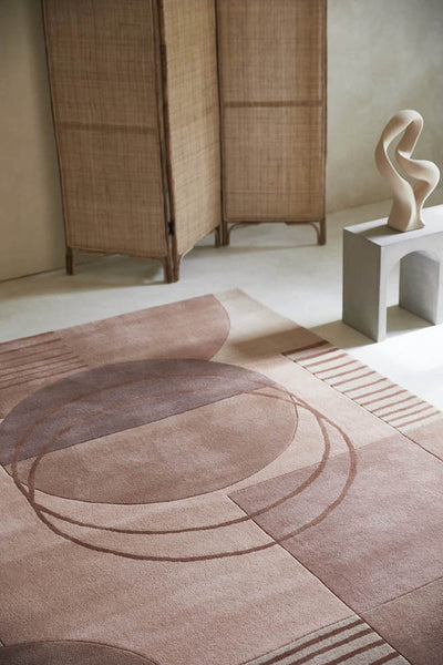 Patti Abstract Hand Tufted Rug - 101 Peach