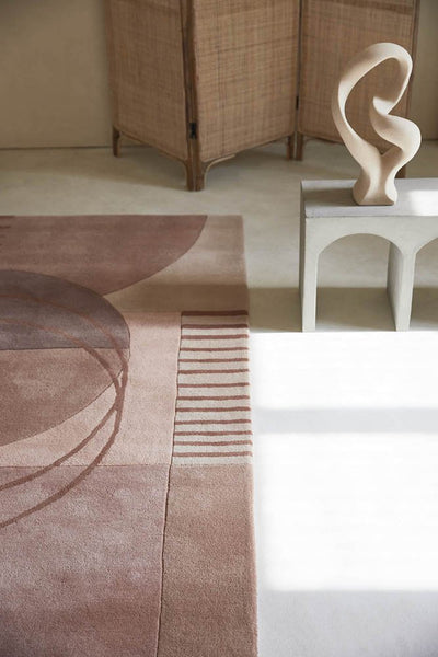 Patti Abstract Hand Tufted Rug - 101 Peach