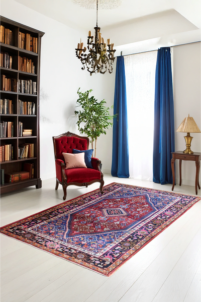Bijar Persian Hand Knotted Wool Rug 245x135 cm