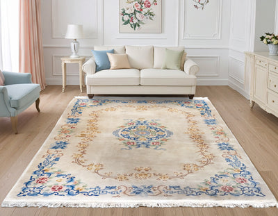 100 Lines Chinese Hand-knotted rug 306x216cm
