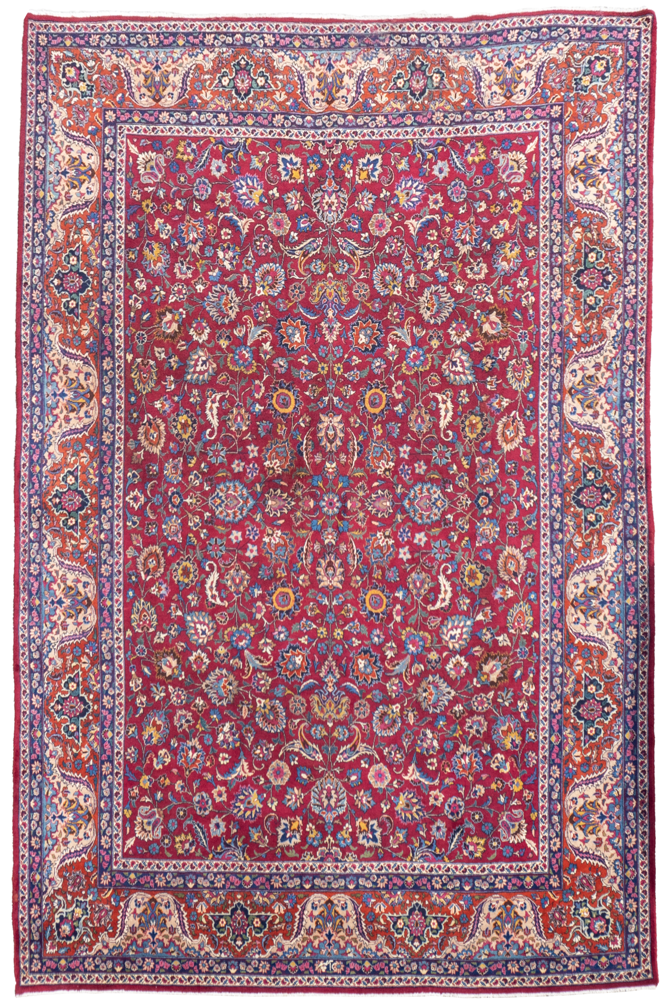 Mashad - Persian Hand Knotted Wool Rug - 390x290 cms