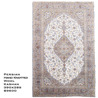 Kashan - Persian Hand Knotted Rug 102 - 390x285 cms