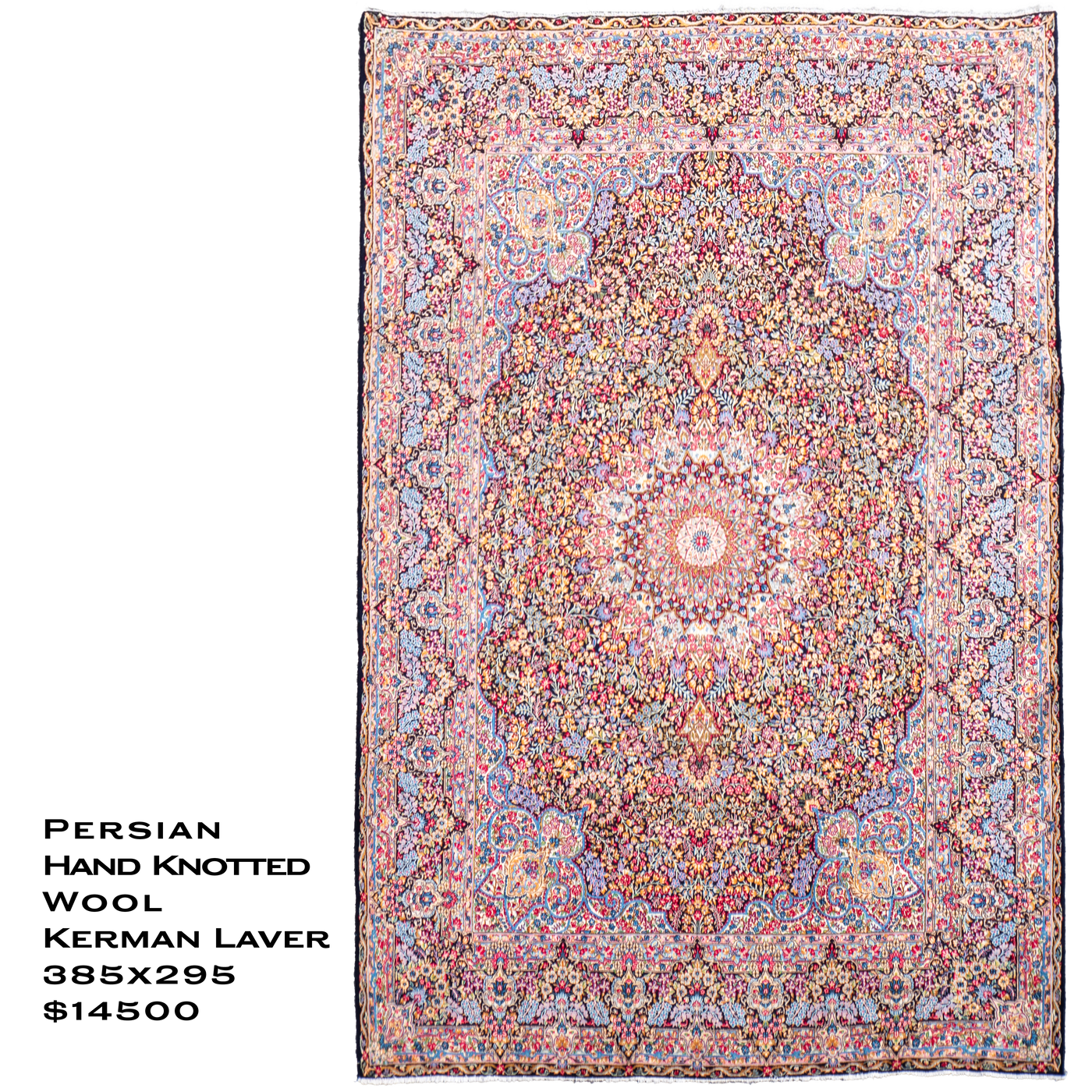 Kerman Persian Handknotted Rug 385x295 cm