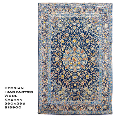 Kashan - Persian Hand Knotted Rug - 390x295 cms