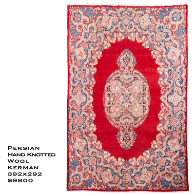 Kerman Persian Handknotted Rug 392x292 cm