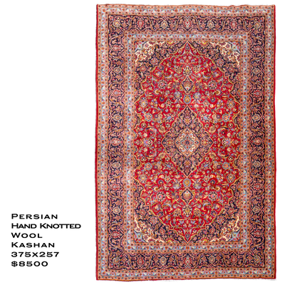 Kashan - Persian Hand Knotted Rug - 375x257 cms