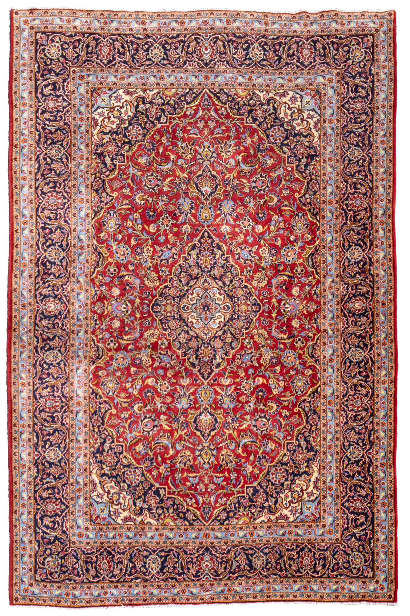 Kashan - Persian Hand Knotted Rug - 375x257 cms