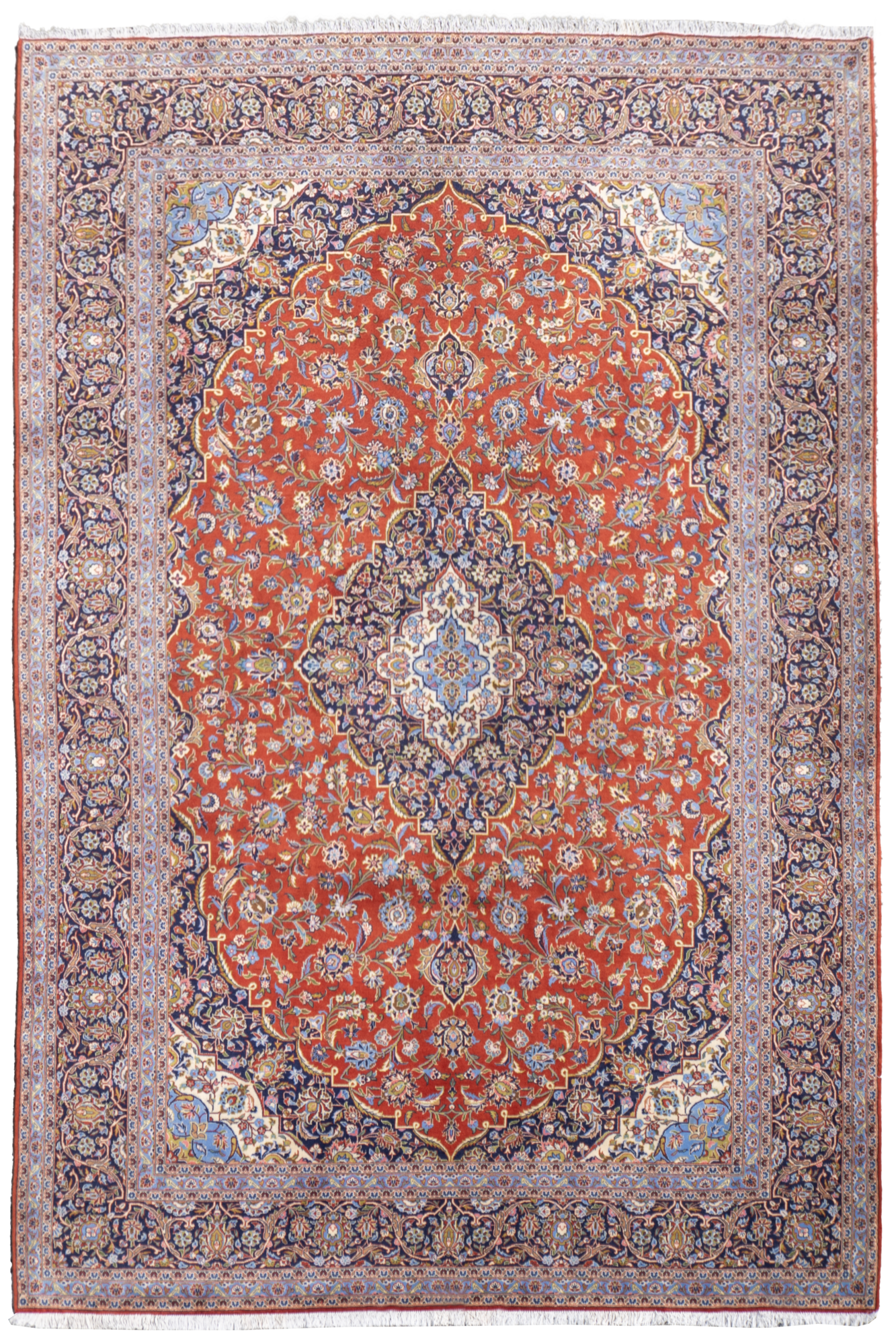 Kashan - Persian Hand Knotted Rug - 385x295 cms