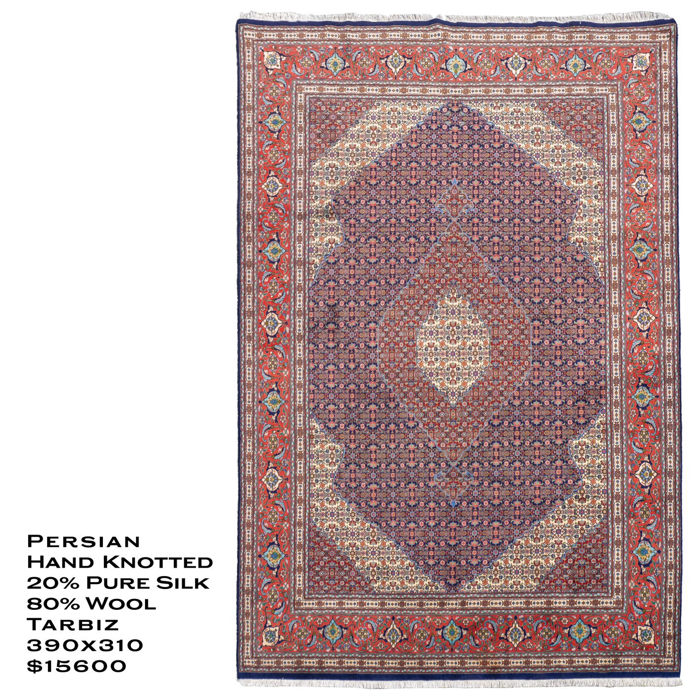 Tabriz Persian Hand Knotted 390x310 cm