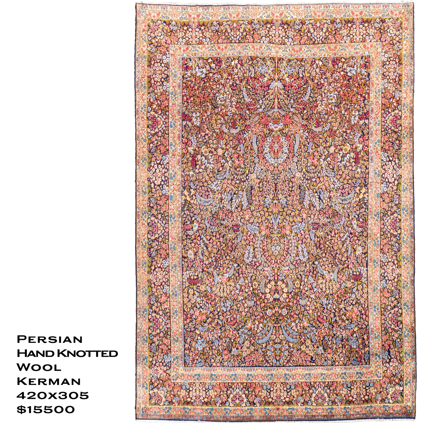 Kerman Persian Handknotted Rug 420x305cm