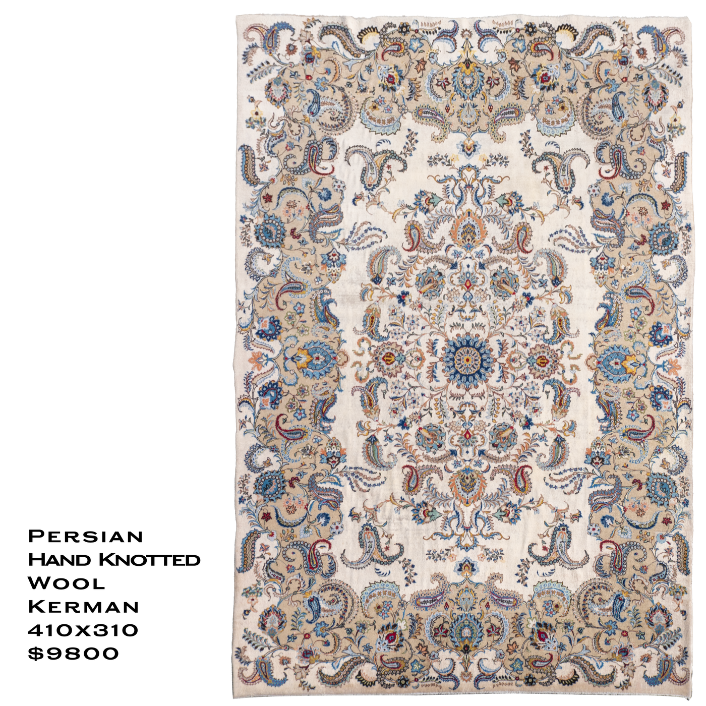 Kerman Persian Handknotted Rug 410x310cm