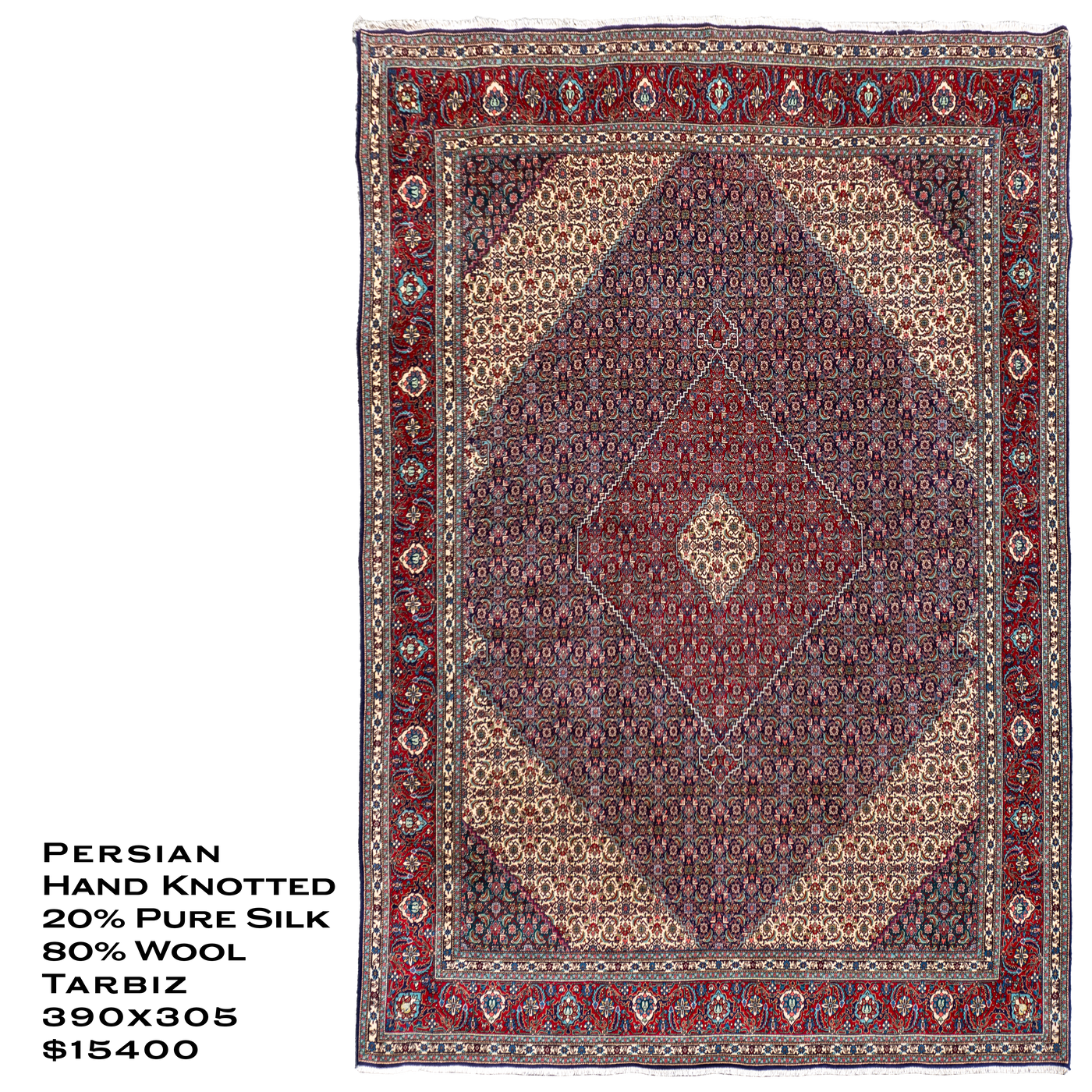 Tabriz Persian Hand Knotted 390x305cm