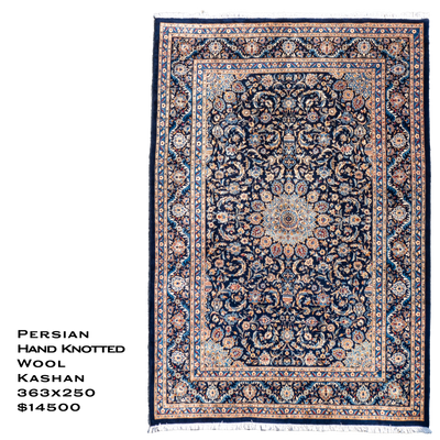 Kashan - Persian Hand Knotted Rug - 363x250cm