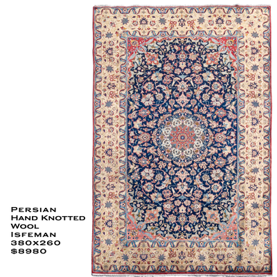 Isfeman - Persian Hand Knotted Rug - 380x260 cms