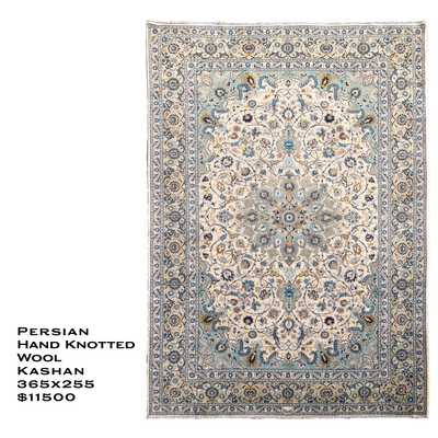 Kashan - Persian Hand Knotted Rug - 365x255cm