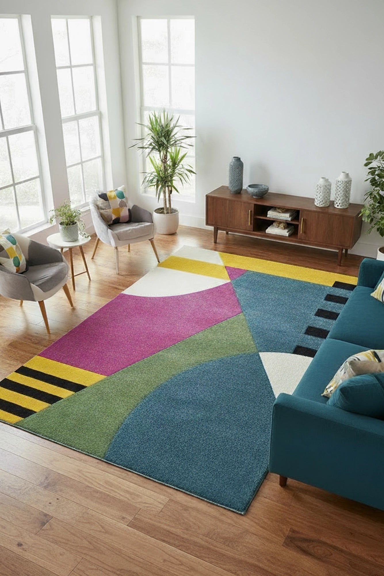 Fantasy Abstract Rug - 101 Multicolours