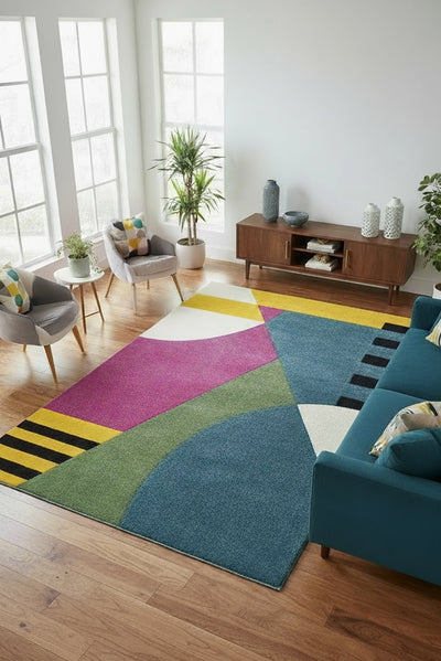 Fantasy Abstract Rug - 101 Multicolours