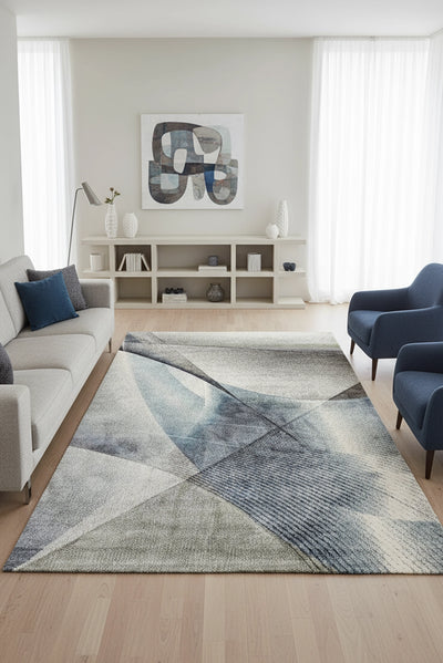 Fantasy Abstract Rug - 121 Blue