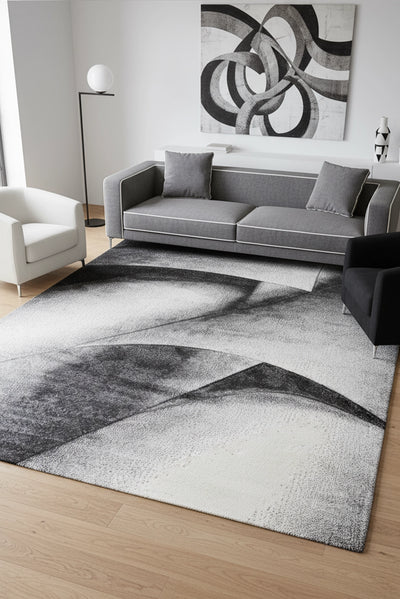 Fantasy Abstract Rug - 122 Black