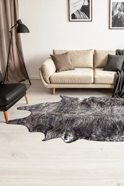 Faux Cowhide  - 201-Dark-Grey